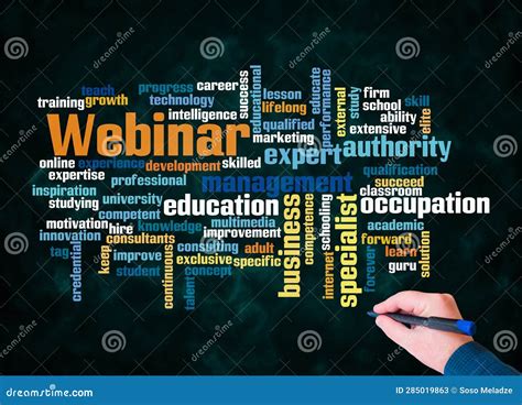 Word Cloud With Webinar Concept Create With Text Only Stock Image