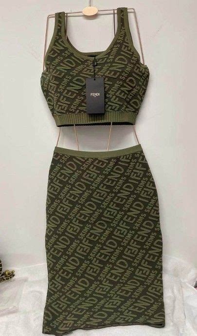 Fendi Skims 2 Piece Set Skirt Top Dhgate LTKsalealert LTKunder100