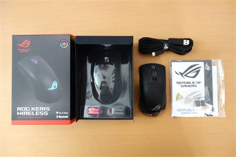 ASUS ROG Keris Wireless Review Packaging Weight Cable Feet