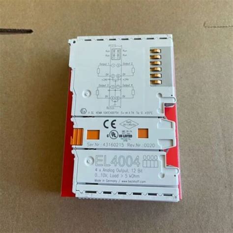 EL4004 NEW BECKHOFF EL 4004 EtherCAT Terminal 4 Channel Analog Output