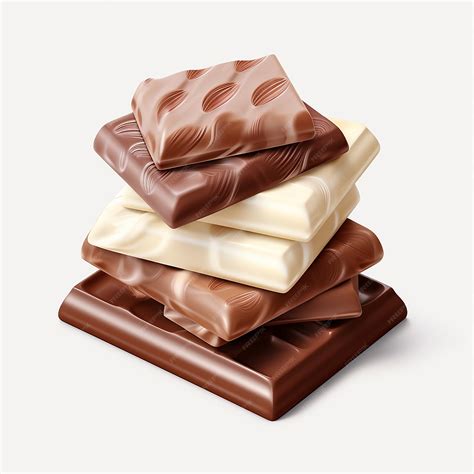 Premium Ai Image Chocolate In Diffrent Color Milk Dark And White