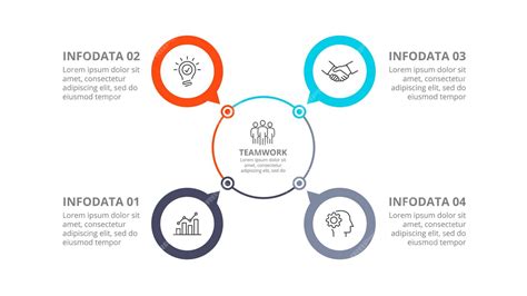 Premium Vector Cyclic Diagram Infographic With Circles Modern Infographic Design Template With