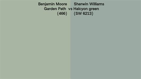 Benjamin Moore Garden Path 466 Vs Sherwin Williams Halcyon Green Sw