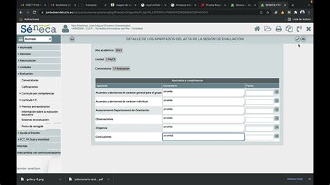 Firma Acta De Sesi N De Evaluaci N En Seneca Youtube