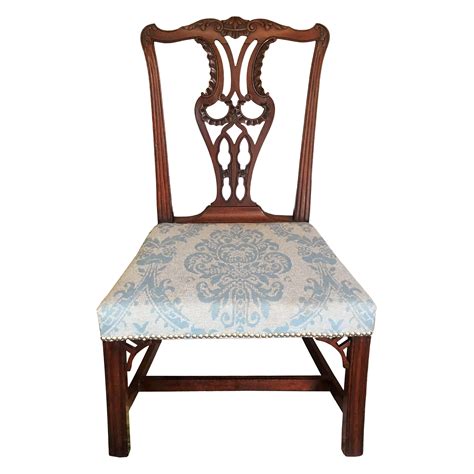 English Georgian 18th Century Chippendale Period Mahogany Hall Chair