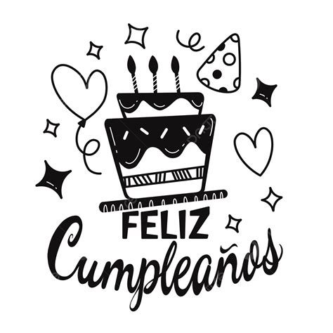 Feliz Cumpleaños En Español PNG dibujos Español Feliz Cumpleaños