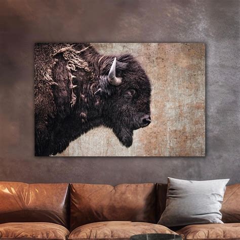 Bison Canvas Etsy