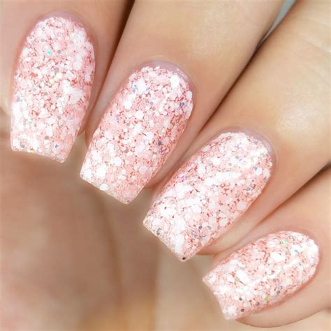 Dip Powder D496 Pinking Of Sparkle Pink Glitter Nails Sparkly