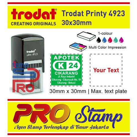 Jual Stempel Warna Otomatis Custom Trodat Printy Shopee Indonesia