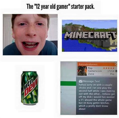 The Year Old Gamer Starter Pack Gag