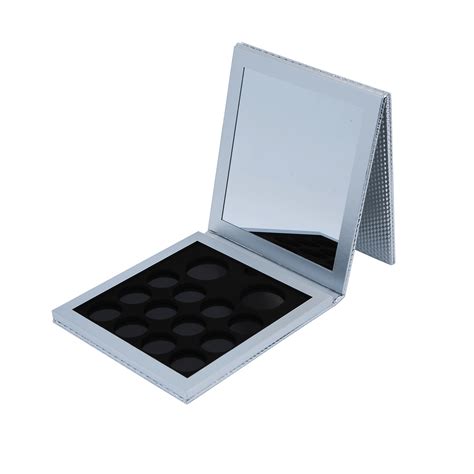 Square Sanding Compact Powder Box Empty Eyeshadow Palette Box With