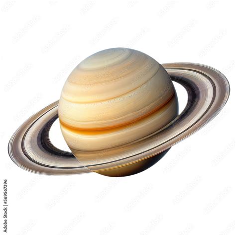 Saturn Planet Isolated On Transparent Background Cutout Stock