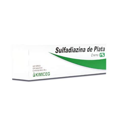 Sulfadiazina De Plata 1 Crema 30gr Kimiceg Farmadon La Farmacia