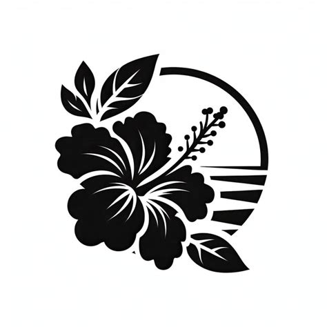 Hibiscus Flower Vector Illustration Premium Ai Generated Image