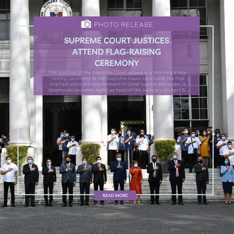 Supreme Court Justices Attend Flag Raising Ceremony Supreme Court Of