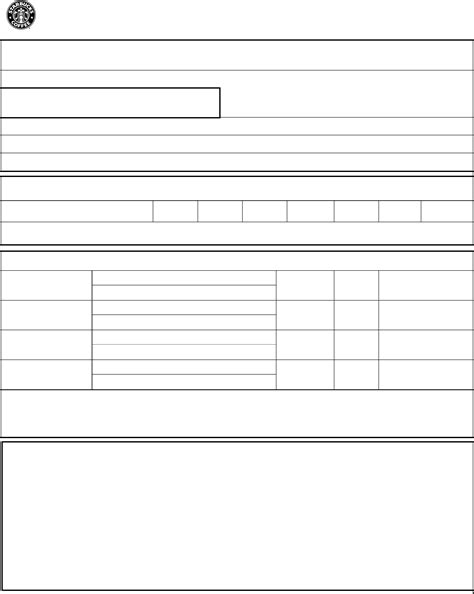Starbucks Job Application Form Free Download