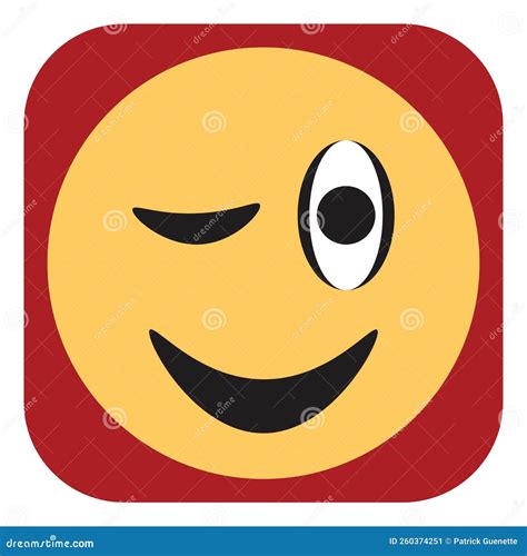 Winking Emoji Icon Stock Vector Illustration Of Vector 260374251