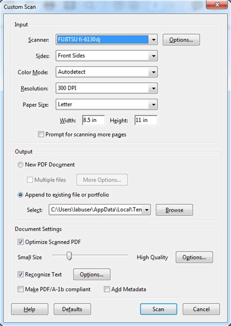 front side  documents  scanned  acrobat   selecting