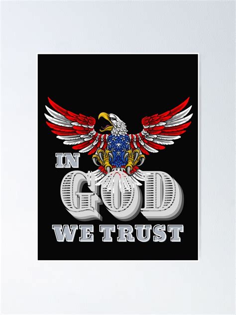 In God We Trust Poster For Sale By Diseno Devino Redbubble