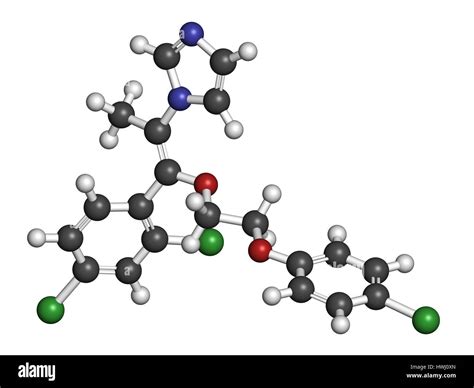 Omoconazole Antifungal Drug Molecule D Rendering Atoms Are