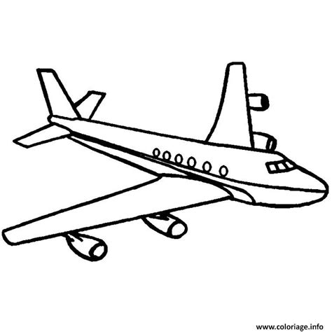 Coloriage Avion Airbus Dessin Avion à Imprimer