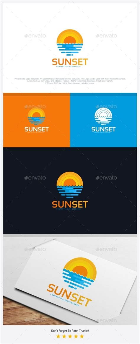 Sunset Logo | Sunset logo, Natural logo, Green logo design