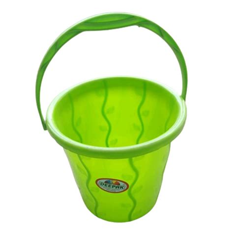 Green L Plastic Water Bucket With Handle Size Medium At Rs In Patna