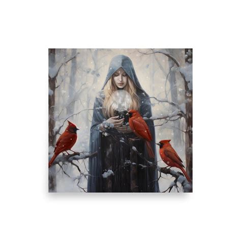Winter Witch Art Print Etsy