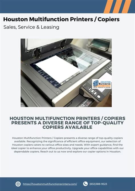 PPT Houston Multifunction PrintersCopiers Presents A Diverse Range Of