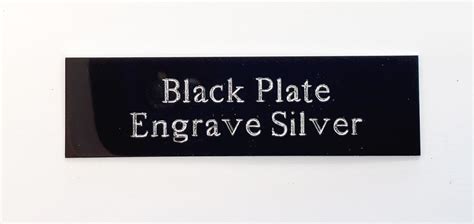 Black Plate With Silver Engraving Individual Plates For Fantasy