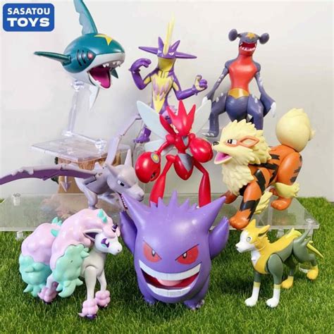 Pokemon Action Figures Gengar Sharpedo Scizor Scyther Toxtricity Ponyta