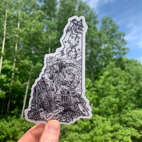 New Hampshire Vinyl Sticker Etsy