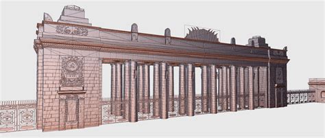 Gorky Park Entrance Moscow 3d Max