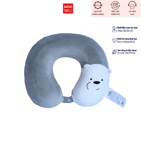 We Bare Bears Genuine Miniso Latex U Shaped Pillow Against Fatigue