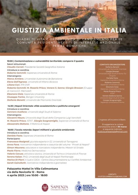 Save The Date Giustizia Ambientale Roma Aprile Medicina