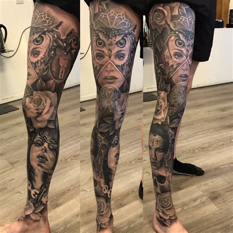 Artist Archiebald Cook Full Leg Tattoos Leg Tattoos Hip