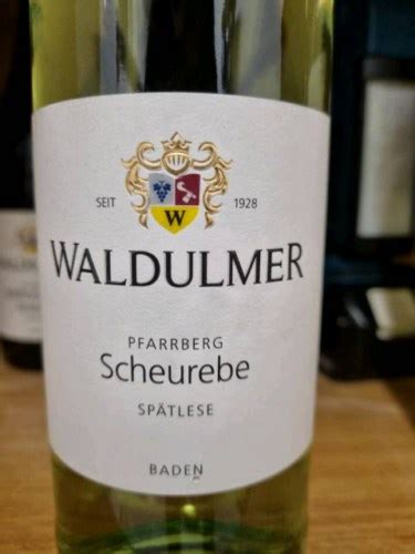 Waldulmer Pfarrberg Scheurebe Spätlese Vivino US