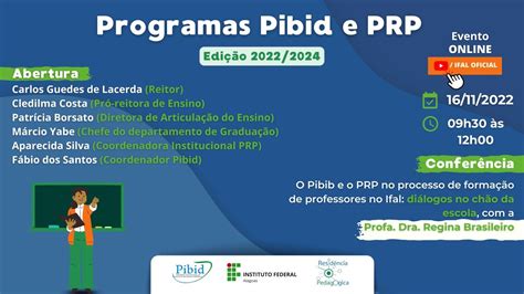 Abertura Dos Programas Pibid E Prp Edi O Youtube