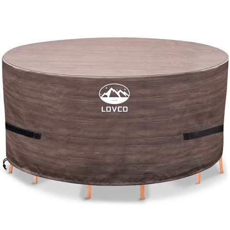 Lovco Patio Furniture Covers,600D UV Resistant Round Patio Table Cover ...