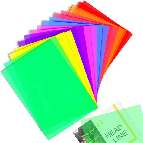 Buy Jouseer 16 Pieces A4 Colour Overlay For Dyslexia Dyslexia Coloured