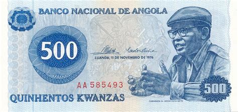 Angola Kwanzas Geldschein Banknote Quinhentos Kwanzas Unc Unz