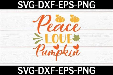 Peace Love Pumpkin Svg Design Graphic By Mockupstory Creative Fabrica