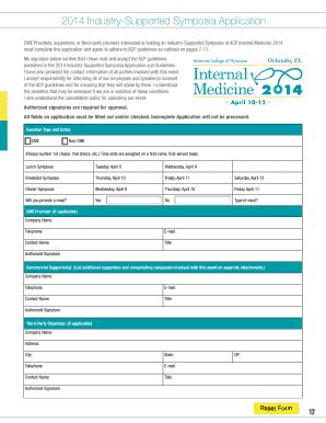 Fillable Online Im2015 Acponline Industry Supported Symposia ACP