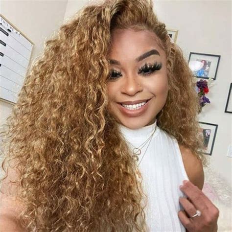 Honey Blonde Water Wave Hd Lace Frontal Wig Recool Hair