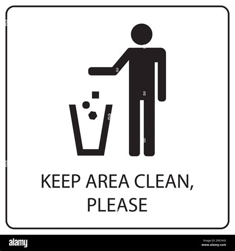 Keep Clean Icon Or Poster Do Not Litter Sign Silhouette Of A Man