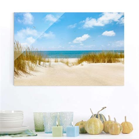 Strand An Der Nordsee Glasbild Im Querformat Bilderwelten