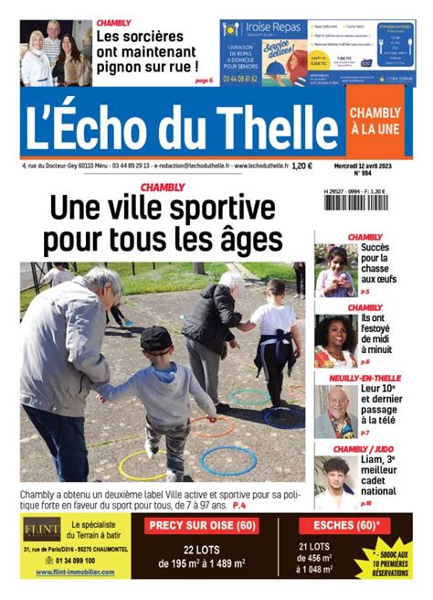 L Écho du Thelle du 12 avril 2023 Chambly