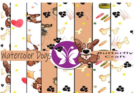 Dogs Digital Paper Puppy Dog Papers Brown Puppy Papers 240735