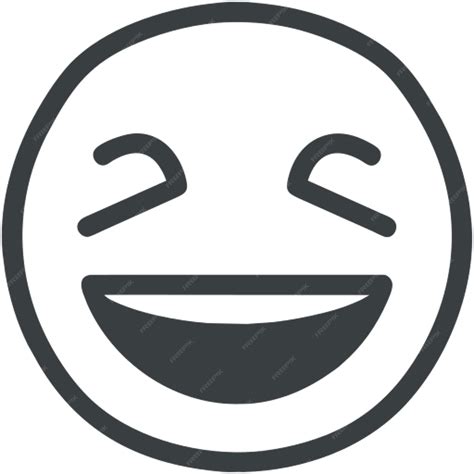 Premium Vector Laughing Emoji Pictogram