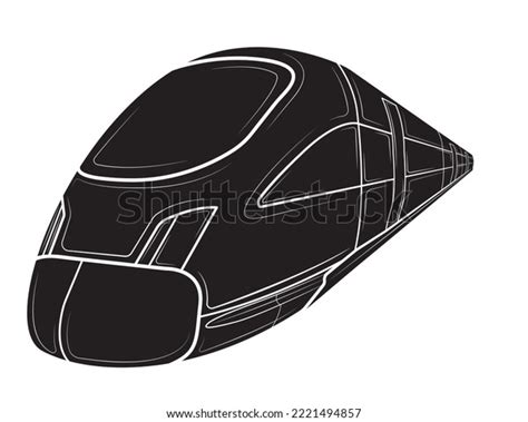 Black Silhouette Highspeed Train Isolate On Stock Vector (Royalty Free) 2221494857 | Shutterstock